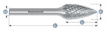 Karnasch 113064.045 - Tungsten carbide burr - Uncoated