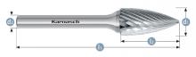 Karnasch 113067.035 - Tungsten carbide burr - Uncoated