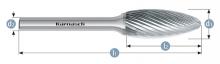 Karnasch 113070.005 - Tungsten carbide burr - Uncoated