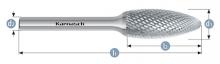 Karnasch 113072.015 - Tungsten carbide burr - Uncoated