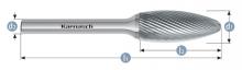 Karnasch 113073.020 - Tungsten carbide burr - Uncoated