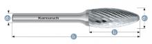 Karnasch 113077.009 - Tungsten carbide burr - Uncoated