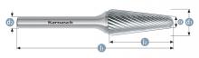 Karnasch 113080.025 - Tungsten carbide burr - Uncoated