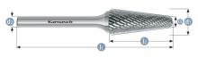 Karnasch 113081.035 - Tungsten carbide burr - Uncoated