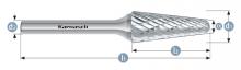 Karnasch 113084.045 - Tungsten carbide burr - Uncoated
