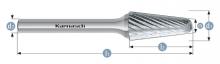 Karnasch 113087.015 - Tungsten carbide burr - Uncoated