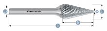 Karnasch 113091.050 - Tungsten carbide burr - Uncoated