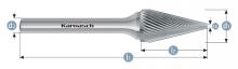 Karnasch 113093.015 - Tungsten carbide burr - Uncoated