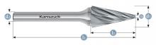 Karnasch 113095.040 - Tungsten carbide burr - Uncoated