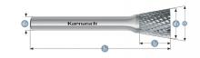 Karnasch 113098.015 - Tungsten carbide burr - Uncoated