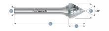 Karnasch 113101.025 - Tungsten carbide burr - Uncoated