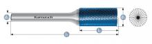 Karnasch 116081.030 - Tungsten carbide burr BLUE-TEC