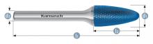Karnasch 116084.020 - Tungsten carbide burr BLUE-TEC