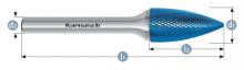 Karnasch 116085.040 - Tungsten carbide burr BLUE-TEC