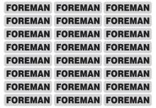 Dentec 13HL-FOREMAN - FOREMAN Reflective strip