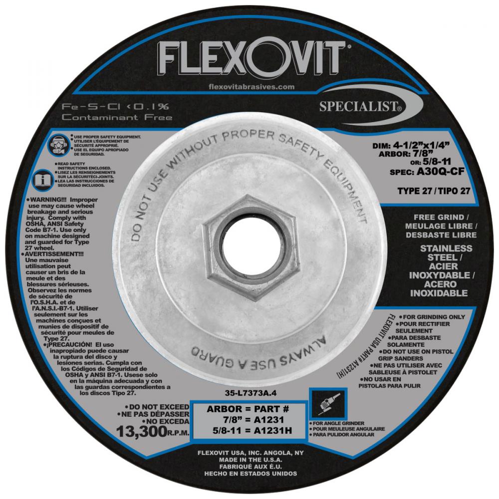 DEPRESSED CENTER GRINDING WHEEL<span class=' ItemWarning' style='display:block;'>Item is usually in stock, but we&#39;ll be in touch if there&#39;s a problem<br /></span>