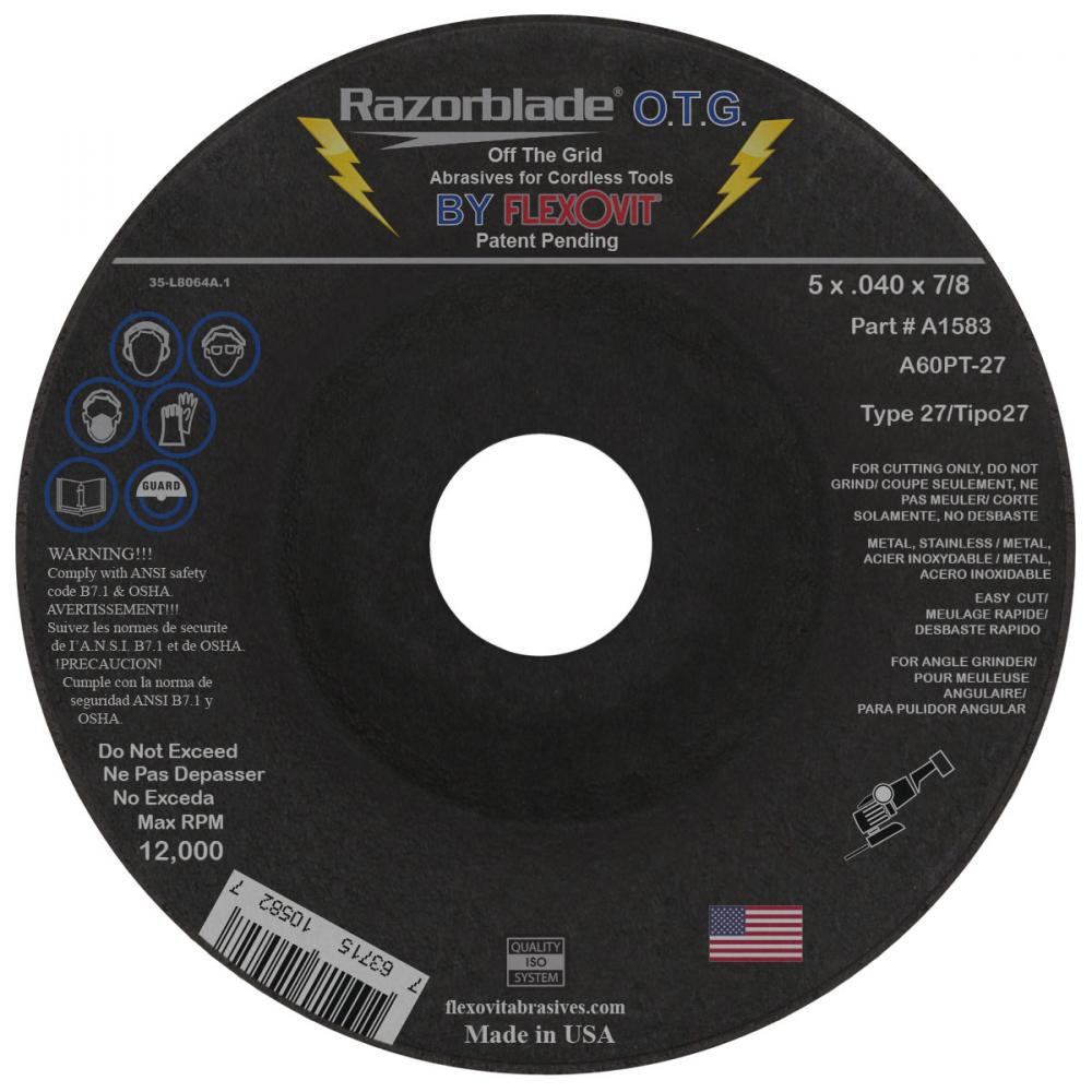 DEPRESSED CENTER CUTOFF WHEEL<span class=' ItemWarning' style='display:block;'>Item is usually in stock, but we&#39;ll be in touch if there&#39;s a problem<br /></span>