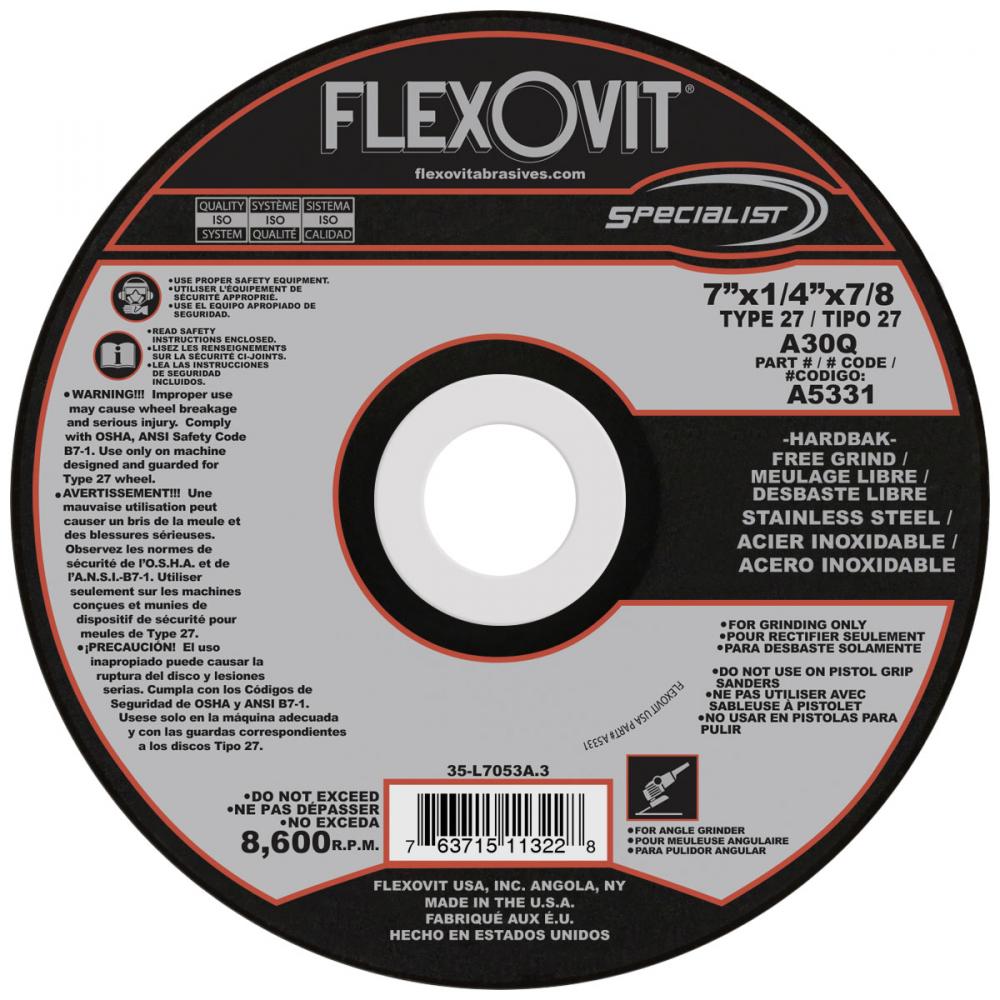 DEPRESSED CENTER GRINDING WHEEL<span class=' ItemWarning' style='display:block;'>Item is usually in stock, but we&#39;ll be in touch if there&#39;s a problem<br /></span>