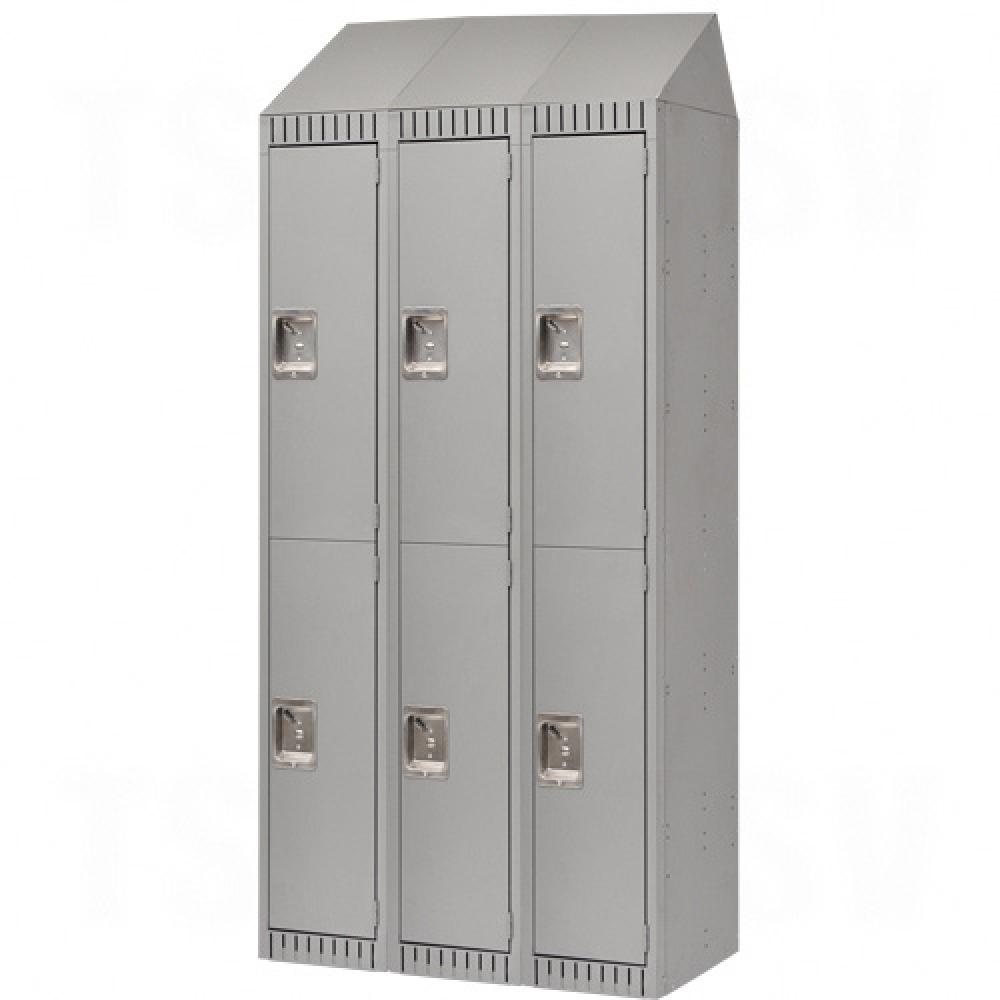 LOCKER, ASMBLD,W/ST,2 TIER ,3 BANK, 36X18X72 GRY<span class=' ItemWarning' style='display:block;'>Item is usually in stock, but we&#39;ll be in touch if there&#39;s a problem<br /></span>