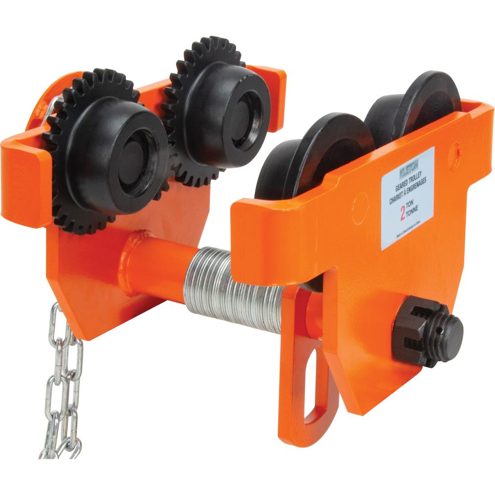 TROLLEY GEARED 5T(10000LBS)CAP C/W SAFETY PLATES<span class=' ItemWarning' style='display:block;'>Item is usually in stock, but we&#39;ll be in touch if there&#39;s a problem<br /></span>