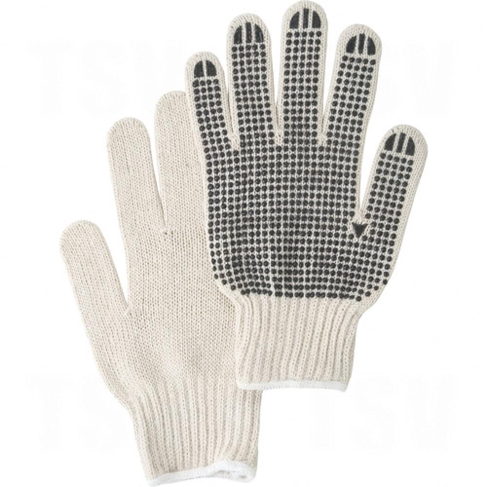 Natural Poly/Cotton Dotted Gloves<span class=' ItemWarning' style='display:block;'>Item is usually in stock, but we&#39;ll be in touch if there&#39;s a problem<br /></span>