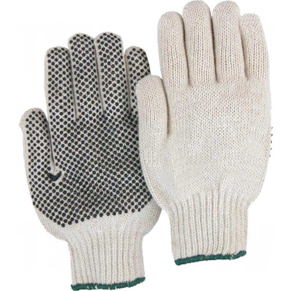 Natural Poly/Cotton Dotted Gloves<span class=' ItemWarning' style='display:block;'>Item is usually in stock, but we&#39;ll be in touch if there&#39;s a problem<br /></span>