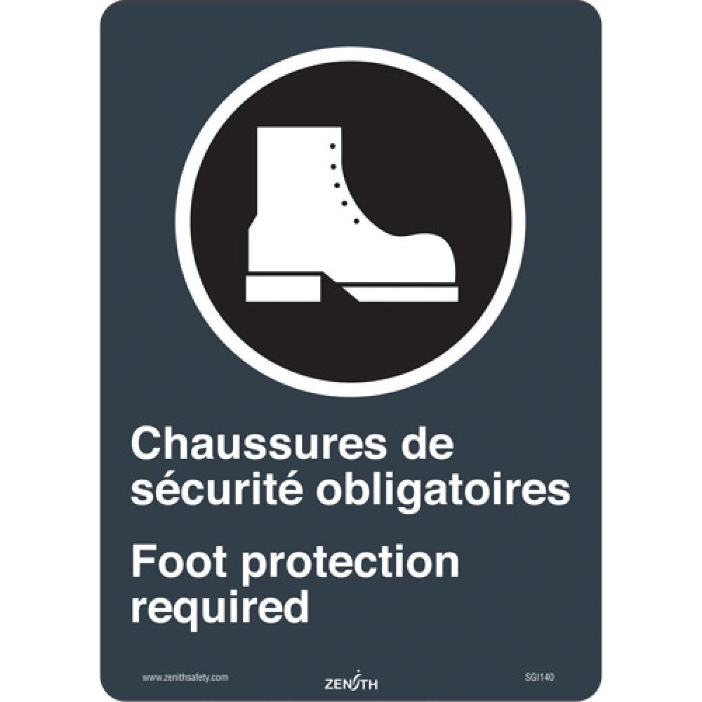 &#34;Chaussures de Sécurité / Foot Protection&#34; CSA Safety Sign<span class=' ItemWarning' style='display:block;'>Item is usually in stock, but we&#39;ll be in touch if there&#39;s a problem<br /></span>