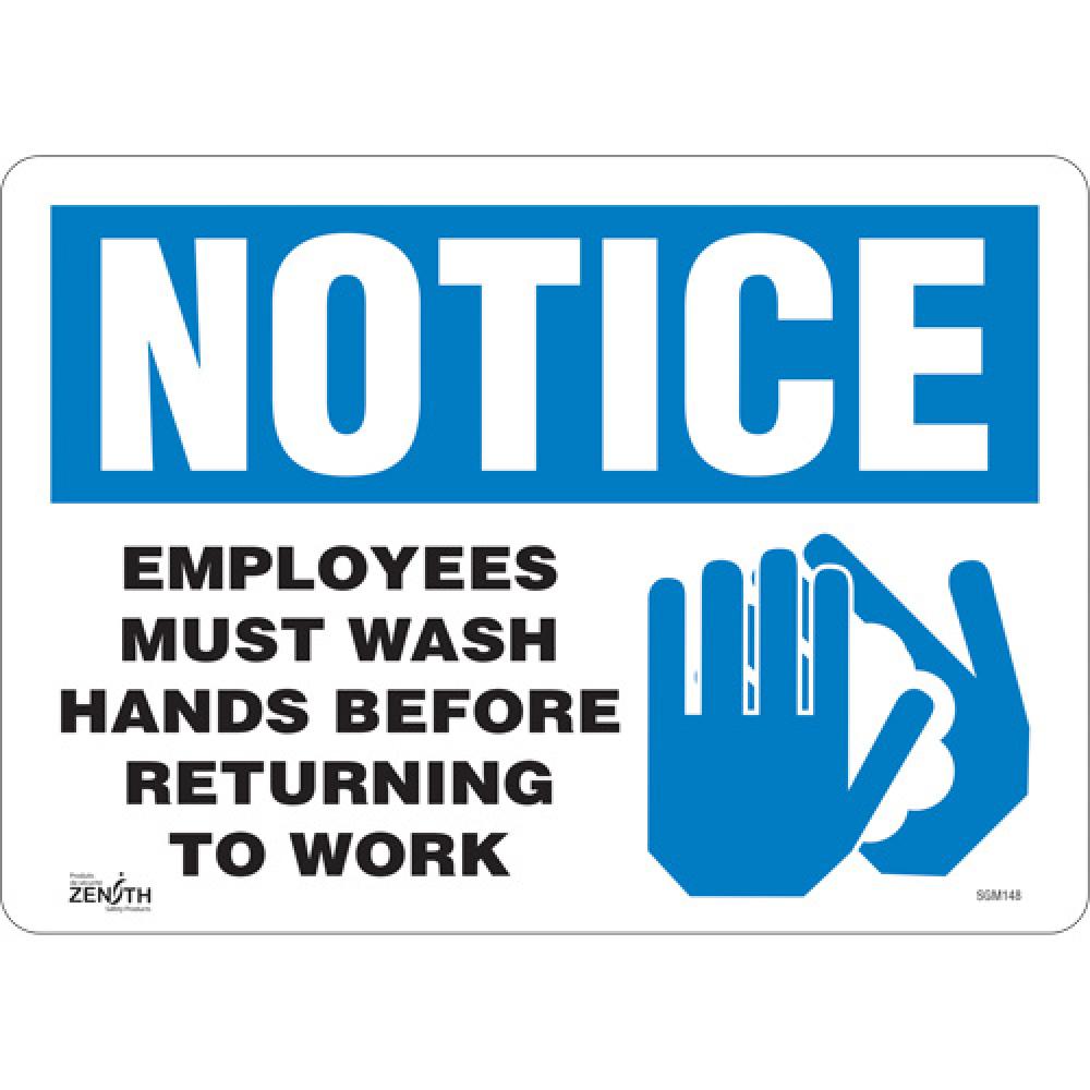 &#34;Employees Must Wash Hands&#34; Sign<span class=' ItemWarning' style='display:block;'>Item is usually in stock, but we&#39;ll be in touch if there&#39;s a problem<br /></span>