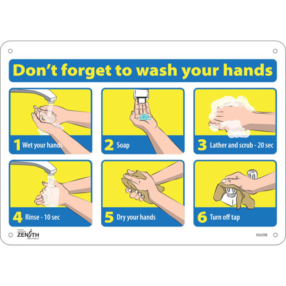 &#34;Don&#39;t Forget to Wash Your Hands&#34; Pictogram Sign<span class=' ItemWarning' style='display:block;'>Item is usually in stock, but we&#39;ll be in touch if there&#39;s a problem<br /></span>