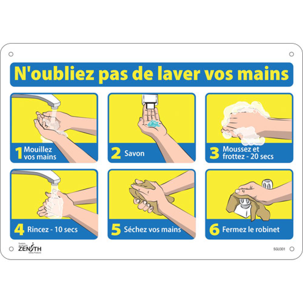 &#34;N&#39;oubliez pas de laver vos mains&#34; Sign<span class=' ItemWarning' style='display:block;'>Item is usually in stock, but we&#39;ll be in touch if there&#39;s a problem<br /></span>