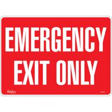 Zenith Safety Products SGM085 - "Emergency Exit Only" Sign
