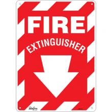 Zenith Safety Products SGM104 - "Fire Extinguisher" with Down Arrow Sign
