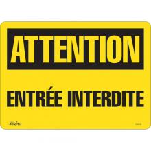 Zenith Safety Products SGM296 - "Entrée Interdite" Sign