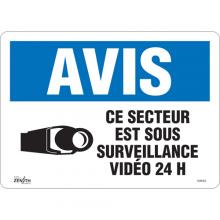 Zenith Safety Products SGM302 - "Ce Secteur est Sous Surveillance" Sign