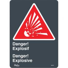 Zenith Safety Products SGM736 - "Explosif/Explosive" Sign
