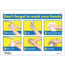 Zenith Safety Products SGU291 - "Don't Forget to Wash Your Hands" Pictogram Sign