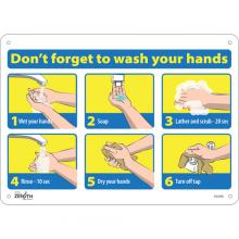 Zenith Safety Products SGU298 - "Don't Forget to Wash Your Hands" Pictogram Sign