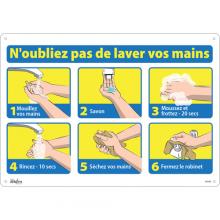 Zenith Safety Products SGU304 - "N'oubliez pas de laver vos mains" Sign