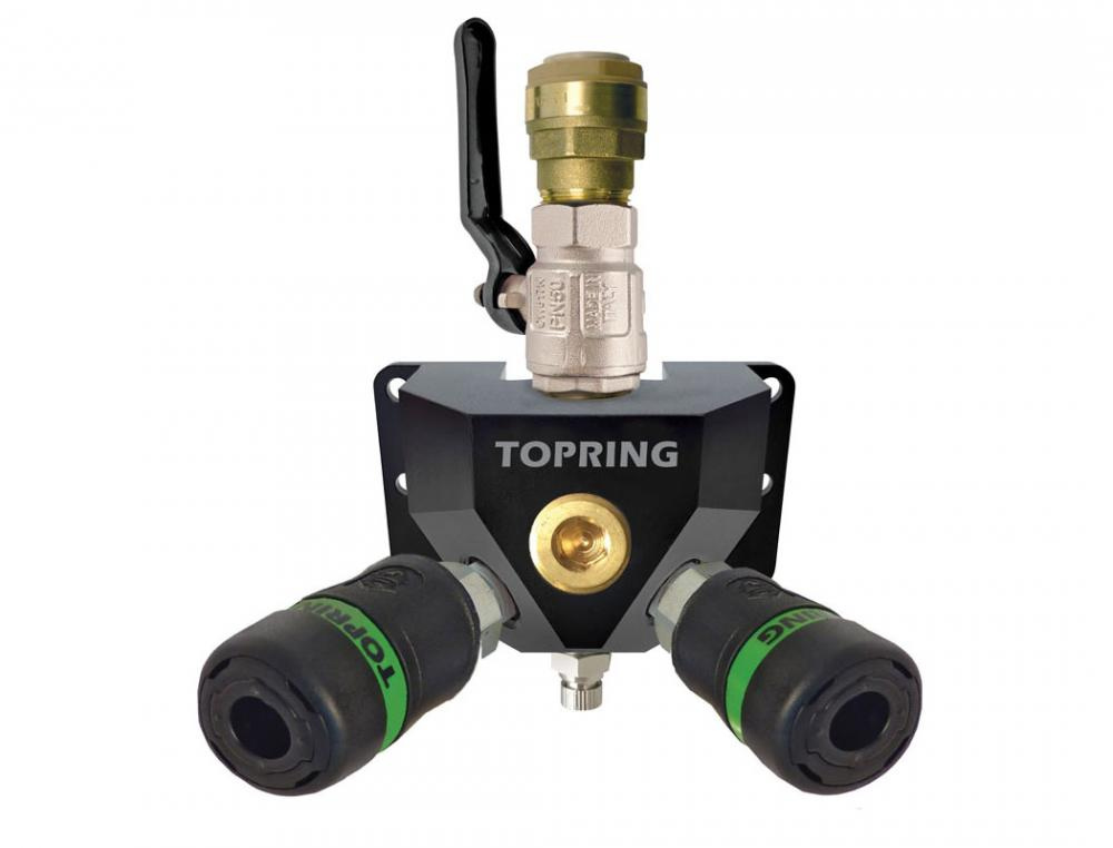 Aluminum Wall Manifold With 2 Ultraflo Quick Couplers for 28 mm S07<span class=' ItemWarning' style='display:block;'>Item is usually in stock, but we&#39;ll be in touch if there&#39;s a problem<br /></span>