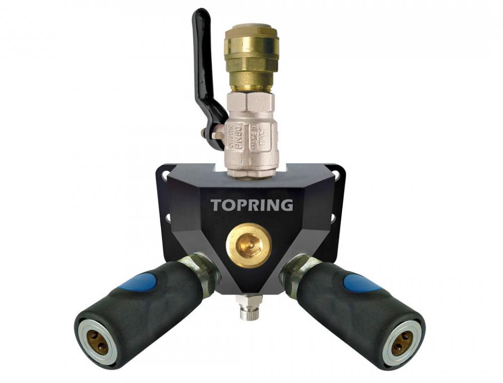 Aluminum Wall Manifold With 2 1/4 Industrial Quick Couplers for 28 mm S07<span class=' ItemWarning' style='display:block;'>Item is usually in stock, but we&#39;ll be in touch if there&#39;s a problem<br /></span>