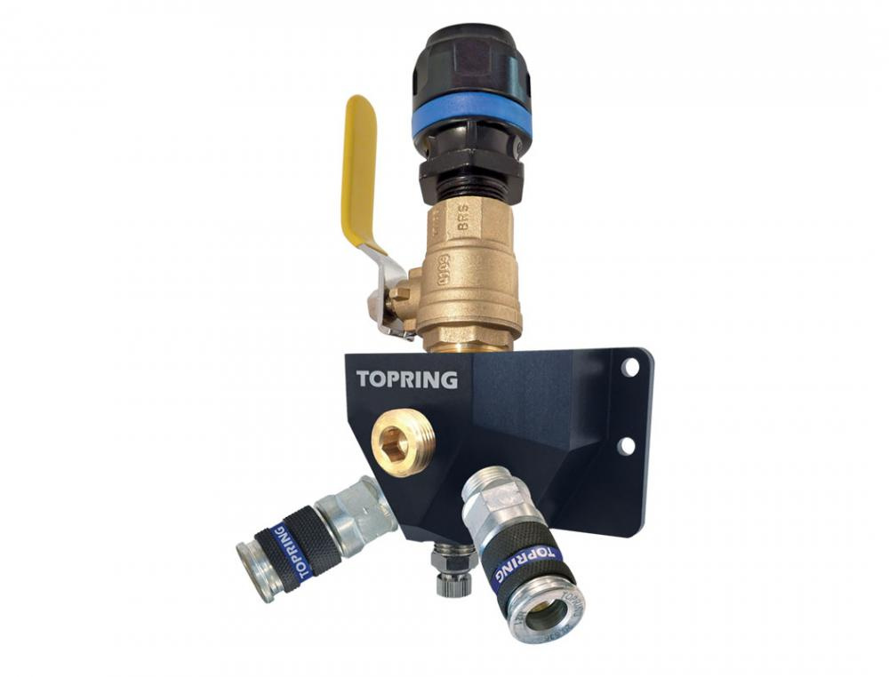 Aluminum Wall Manifold With 2 1/4 Industrial Quick Couplers for 25 mm S08<span class=' ItemWarning' style='display:block;'>Item is usually in stock, but we&#39;ll be in touch if there&#39;s a problem<br /></span>