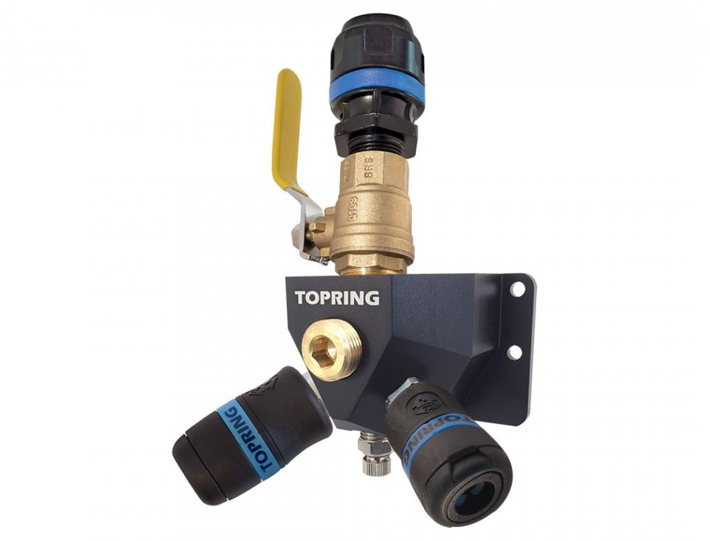 Aluminum Wall Manifold With 2 1/4 Industrial Quick Couplers for 25 mm S08<span class=' ItemWarning' style='display:block;'>Item is usually in stock, but we&#39;ll be in touch if there&#39;s a problem<br /></span>