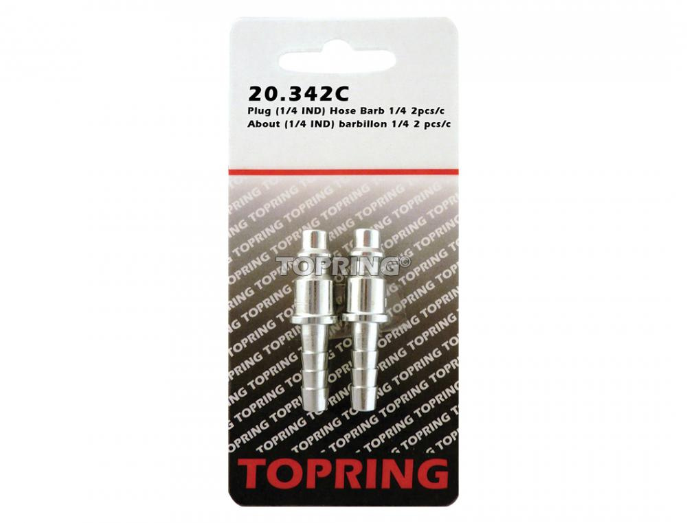 1/4 Industrial Steel Coupler Plug With 1/4 Hose Barb<span class=' ItemWarning' style='display:block;'>Item is usually in stock, but we&#39;ll be in touch if there&#39;s a problem<br /></span>