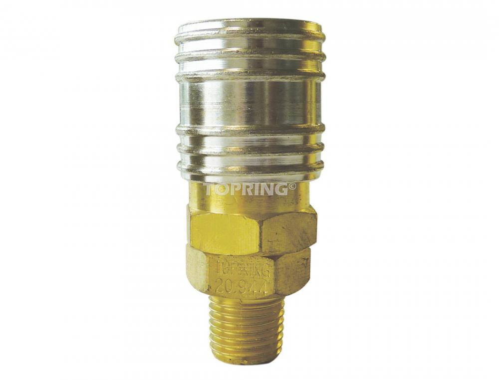 1/4 Industrial Brass Quick Coupler 1/4 (M) NPT<span class=' ItemWarning' style='display:block;'>Item is usually in stock, but we&#39;ll be in touch if there&#39;s a problem<br /></span>