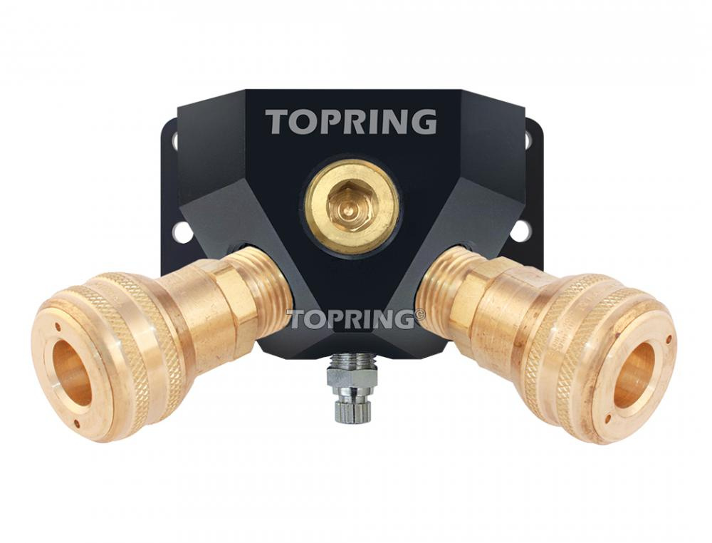 Aluminum Wall Manifold 1/2 (F) NPT With 2 3/8 Industrial Quick Couplers<span class=' ItemWarning' style='display:block;'>Item is usually in stock, but we&#39;ll be in touch if there&#39;s a problem<br /></span>
