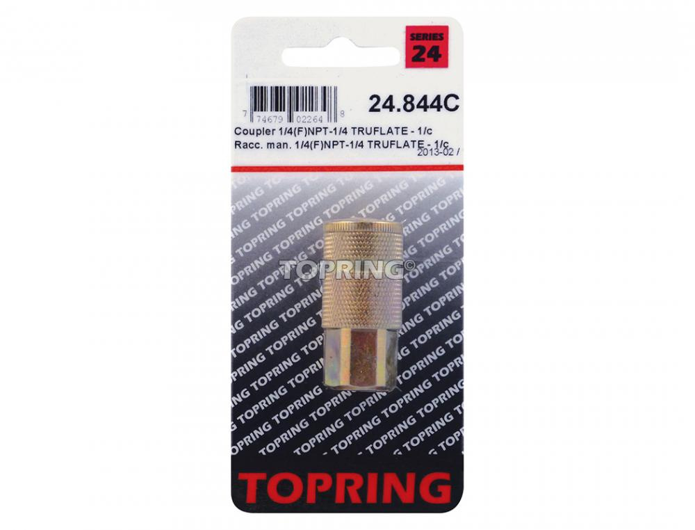 1/4 Truflate Steel Quick Coupler 1/4 (F) NPT<span class=' ItemWarning' style='display:block;'>Item is usually in stock, but we&#39;ll be in touch if there&#39;s a problem<br /></span>