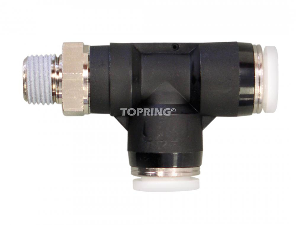 6 mm Push-to-Connect to 3/8 (M) NPT Tee Adapter<span class=' ItemWarning' style='display:block;'>Item is usually in stock, but we&#39;ll be in touch if there&#39;s a problem<br /></span>