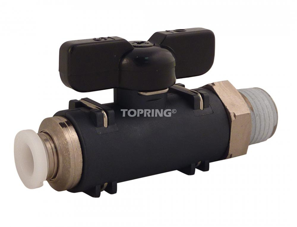 Threaded Straight Ball Valve 1/4 x 1/8(M) TOPFIT<span class=' ItemWarning' style='display:block;'>Item is usually in stock, but we&#39;ll be in touch if there&#39;s a problem<br /></span>
