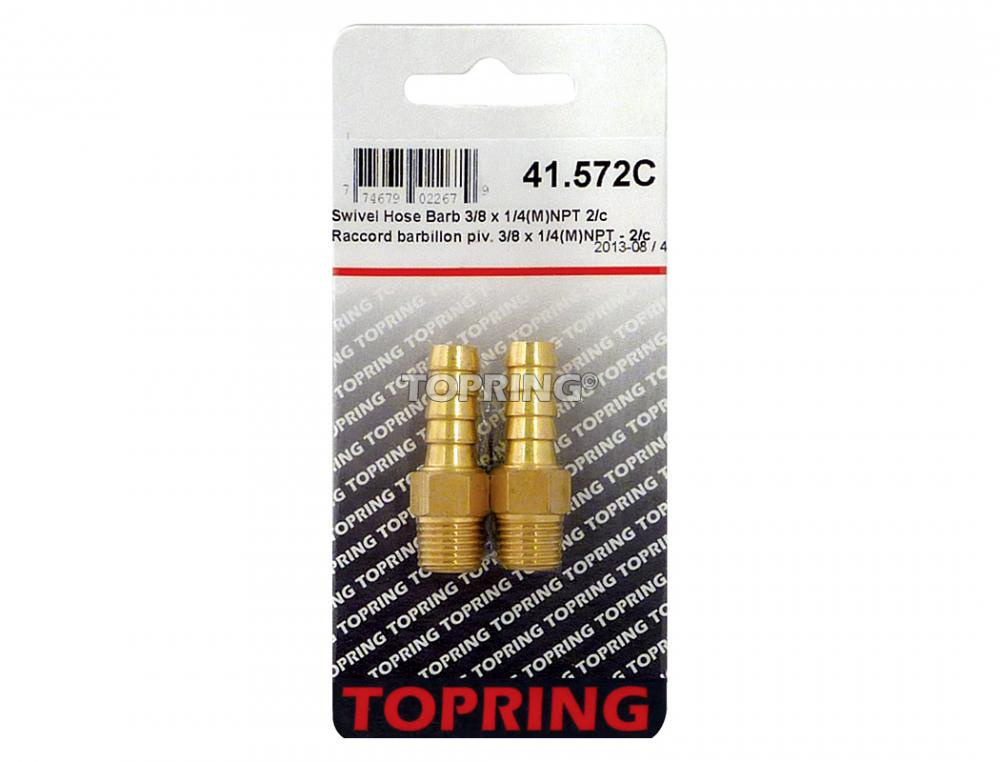 Brass Swivel Hose Barb Adapter 3/8 to 1/4 (M) NPT<span class=' ItemWarning' style='display:block;'>Item is usually in stock, but we&#39;ll be in touch if there&#39;s a problem<br /></span>