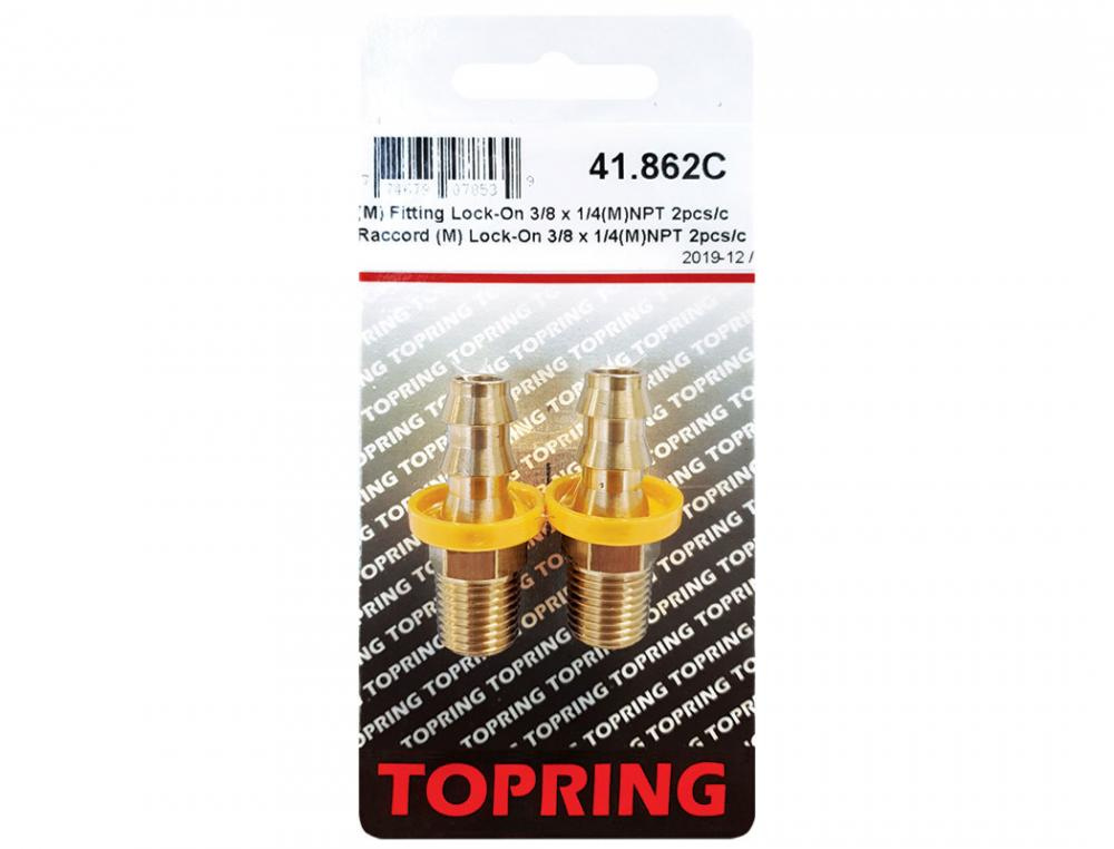 Brass Push-On Hose Barb Adapter 3/8 to 1/4 (M) NPT<span class=' ItemWarning' style='display:block;'>Item is usually in stock, but we&#39;ll be in touch if there&#39;s a problem<br /></span>